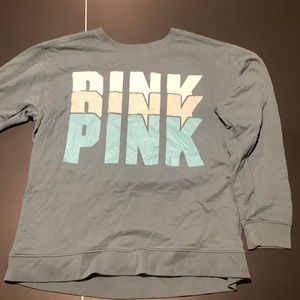 PINK teal crewneck